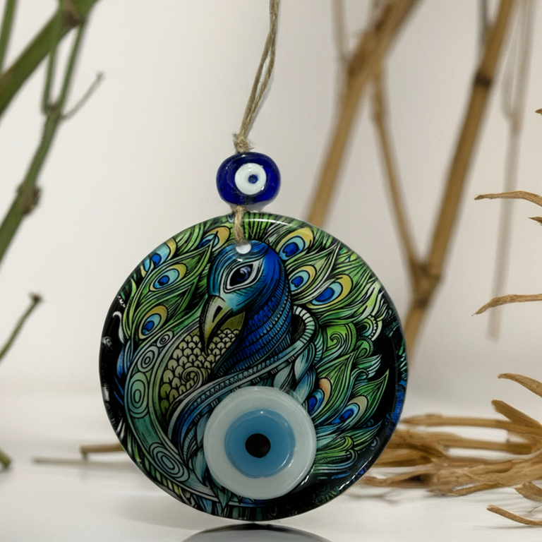 Best Peacock Evil Eye Wall Hanging Charm