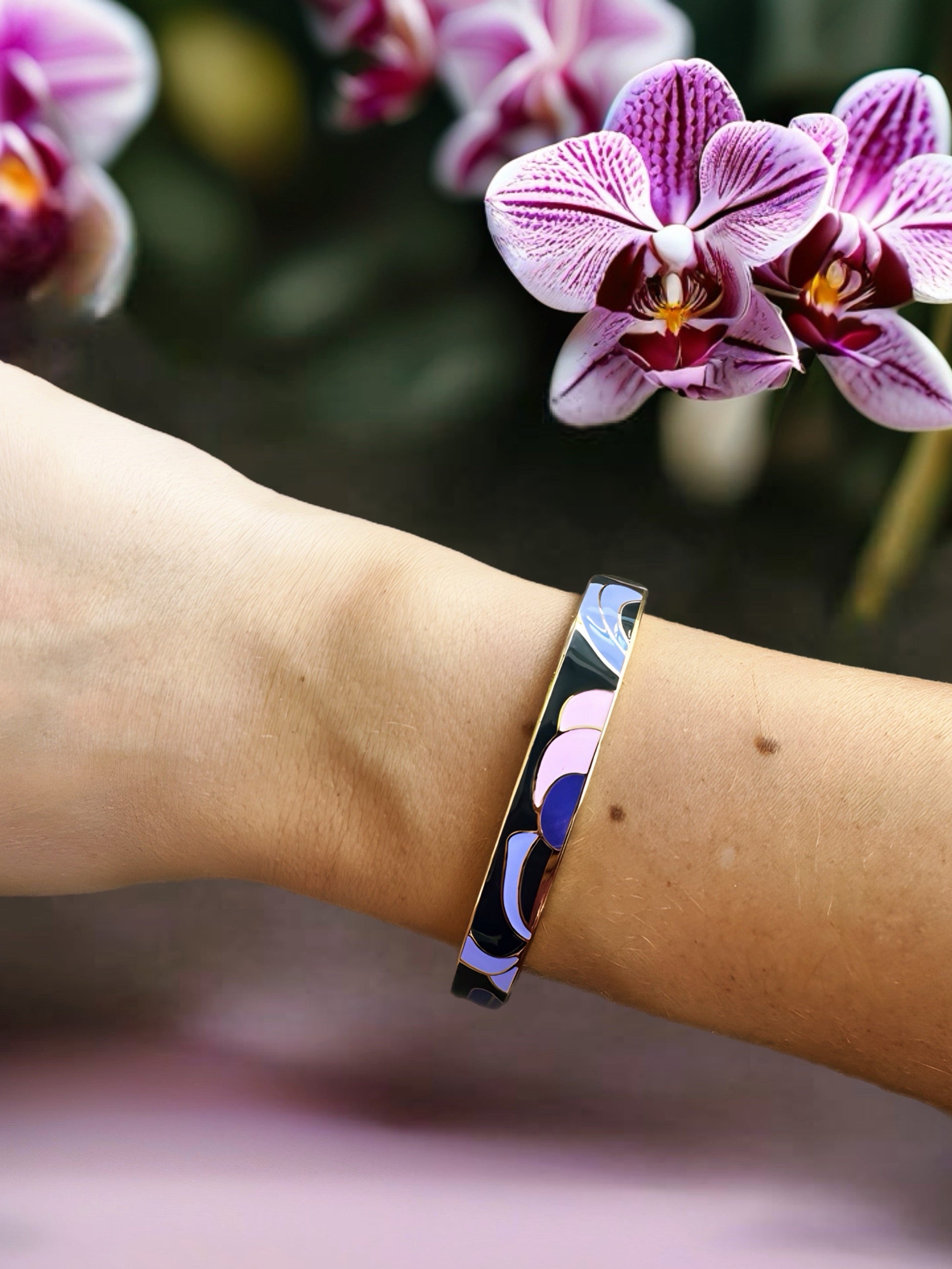 Best Cosmic Muse Enamel 18K Gold Plated Bracelet 