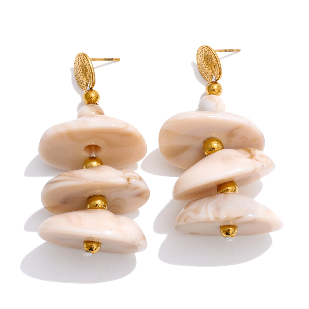 Premium Earth Spirit Stud Earrings – 18K Gold Plated